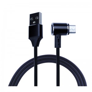 KPS-9221CB The ear plug type 90 degree cloth Braid USB cable