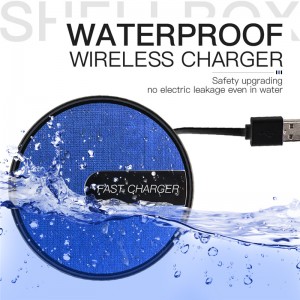 KPS-X30   Portable custom 10W qi fast  IP68 waterproof cloth wireless charger