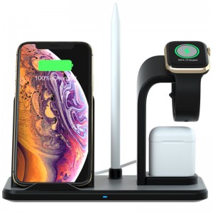 KPS-9303HC Custom 10W Qi fast 3in1 phone wireless charger for Iwatch and airpods