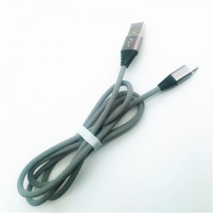 KPS-1004CB Micro  Custom cotton weaving 1m 2.2a fast charge micro usb cable for android