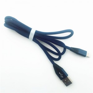 KPS-1004CB 8pin High quality 1M 2.2A cotton weaving fast charging usb data cable