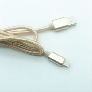 KPS-1005CB 8PIN 2M High quality nylon braided 2A  fast usb data cable for Iphone